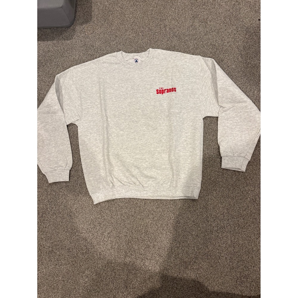 VINTAGE The Sopranos HBO Promo Crewneck Sweatshirt Grey DELTA XL Like new